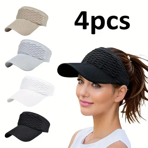 Women's 2-Pack Anti-UV Sun Hats, Breathable Adjustable Empty-Top Visor Caps for Sports and Travel, Keeps You Safe From Harmful UV Rays, Men's Outdoor Activity Hats (Tennis, Golf)