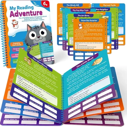 Edulok Interactive Board Book - Repeat & Learn Tool with 15 Engaging Short Stories, Reduces Reading Pressure, Builds Basic/Develops Core Reading Skills, Enhances Comprehension, Autism Sensory Material, Kids’ Gift, Active Learning