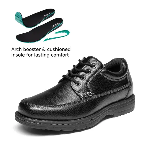 【BRUNO MARC Anniversary】 Men's Square Toe Dress Shoes Walk Oxfords with Removable Arch Booster & Cushioned Insole for Enhanced Comfort tiktokshopbacktoschool,shoes for back to school,back to school shoes