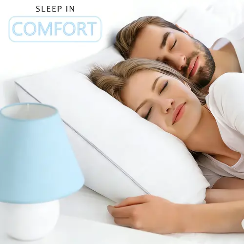 UFIST Bedding Premium Striped King Bed Pillows for Back Stomach & Side Sleepers - Soft Breathable Covers, No-Shift Construction, White, Pack of 2 - Polyester, King and Queen Double Size