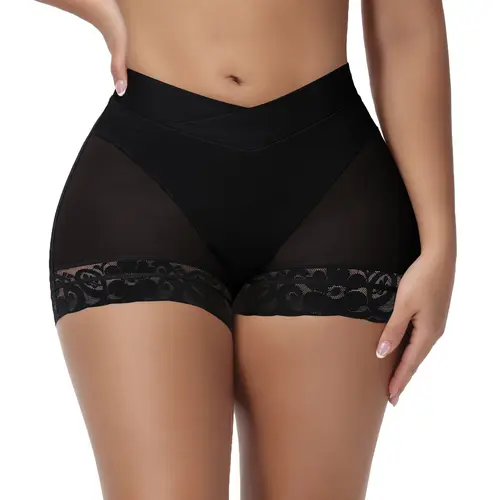 SHAPSHE Butt Lifting Panties V Crossover Shapewear Shorts Fajas Colombianas Moldeadoras
