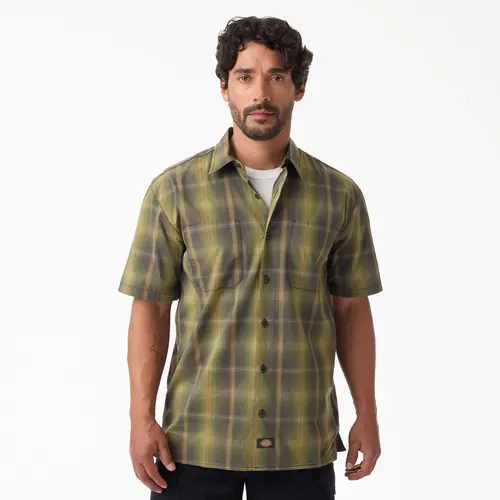 Dickies Plaid Work Shirt, Regular Fit, Durable Comfort, Lightweight, Breathable, Classic Workwear Style