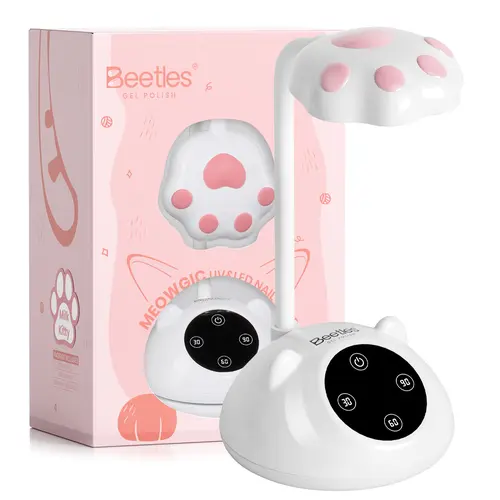 Beetles Cute Crystal UV LED Nail Lamp - Mini Gooseneck Cordless Dryer with 3 Timers, Countdown Display, Smart Sensor for Gel Polish, Glue, Builder Gel (Nail Care Manicure Tool)