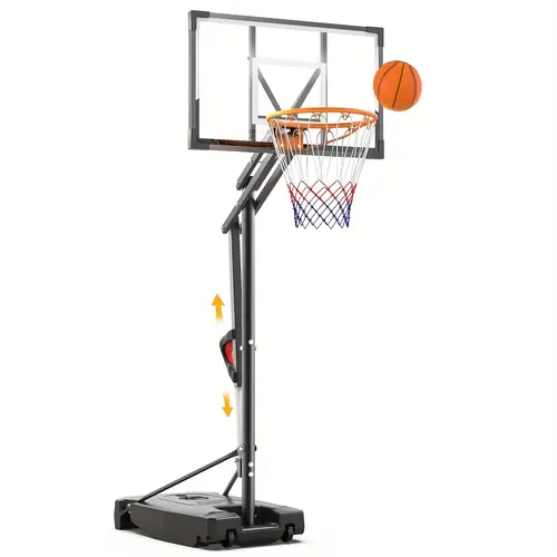 【Summer Sale】DAYAGO Portable Basketball Hoop System - 8.5 FT Height-Adjustable Goal with 33" Backboards, Wheels, Ideal for Children's Training Equipment, Driveway & Indoor/Outdoor Play, Adults, 8.5Ft Height, All Ages