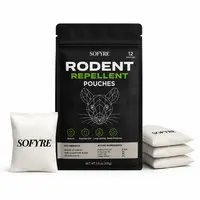 SoFyre Rodent Repellent Pouches (12 Pouches) – Natural Rodent Repellent with Peppermint & Cinnamon Oils, Kids and Pets Safe Rodent Repellent, Long Lasting Rodent Control