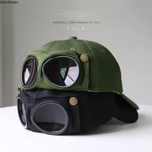 Men's Korean-Style Pilot Baseball Cap - Personalized Glasses-Ready, Curved Visor, Casual, Everyday Daily, Sunshade for Spring & Summer, Fitted Men's Accessories, Cool Gifts for Guys