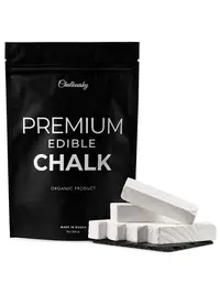 Chalkovsky Premium Chalk - Natural, Crunchy, Belgorod, Editable Chalk Chunks Russian Organic, Zero Additives, No Impurities, White Color, 7oz (200g) Slate Pencil