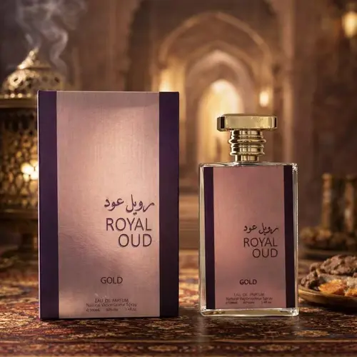 Women's Royal Oud Eau De Parfum (EDP) Fragrance Spray - Earthy Woody Scent, Long-Lasting Women Perfume, Elegant Exotic, 3.4 FL. OZ. Full-Size Bottle, Daytime Elegance, Evening Allure, Ideal for Gifting