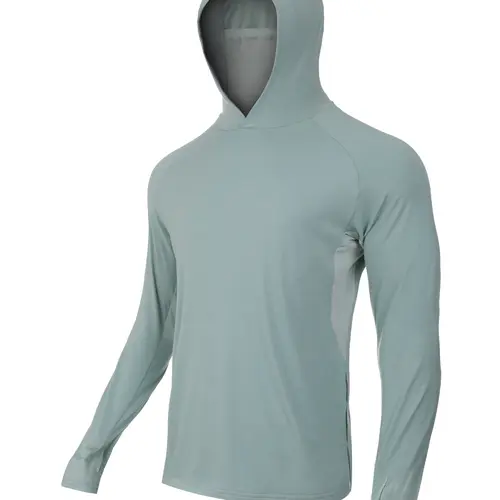 BAMBOO COOL Men's UPF50+ Longsleeves Hoodie - Soft Breathable 4-Way Stretch Fabric, Athletic Top for Fishing, Golf - Mens Outdoor Clothes, Sun Protection Athleisure Street Fit