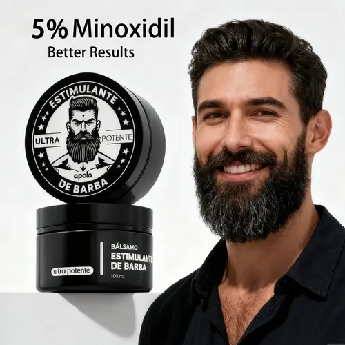 Minoxidil-Infused Beard Growth Cream for Adult Males, Hair Loss Treatment Formula with Lengthening & Volume-Boosting Benefits, Easy Daily Beard Care Step for Daily Care