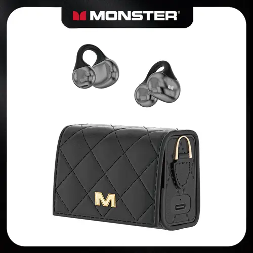 MONSTER Open Ear Earbuds Clip-On Headphones Over Ear, Bluetooth 6.0 Wireless Earbuds with 10mm Drivers Powerful Bass, 3.7g Lightweight Comfort Open Ear Clip,Sweatproof, 100H Playtime Mini Purse Design, Great Gift for Women - SummerWins - DealsForYouDays s