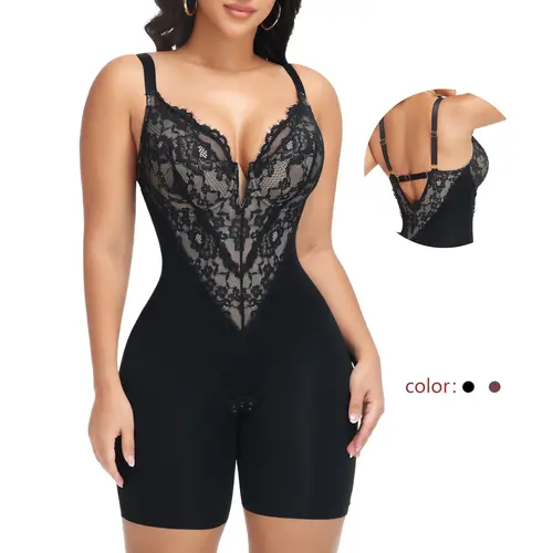 JOSHINE SHAPER Bodysuits for Women Tummy Control Shapewear Lace Corset Tops