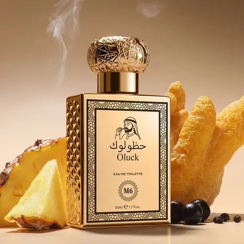 Oluck M6 Unisex Eau de Parfum - Middle Eastern Luxury Gift for Adults, Office-Ready Scents, Notes of Bergamot Mix, Pineapple, Blackcurrant, Patchouli, Amber Musk Drydown, Summervibe Fragrance, Single Item for Perfume Addicts