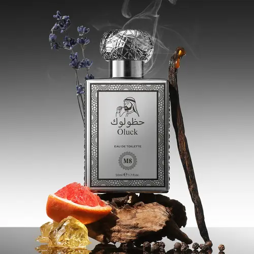 Oluck M8 Unisex Cologne, Luxury Fragrance with Pepper, Grapefruit, Lavender, Patchouli, Amber, Vanilla & Cinnamon Scent, Middle Eastern Notes, Adults’ Formal & High-End Occasion Pick, Exudes Formality & Ceremony, Luxury Gifts for Summer Use, Exudes Formal