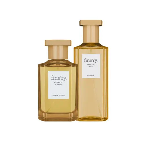 fine'ry Magnetic Candy EDP Duo Set - Women's Dessert & Fruit Flavored Fragrance, Bright Citrus Scent with Sugared Violet, Pink Pomelo, Violet Sugar, Cotton Candy Notes, Scent Layering Liquid for Nostalgic Escape, Bright Citrus Fragrance, Neon Candy