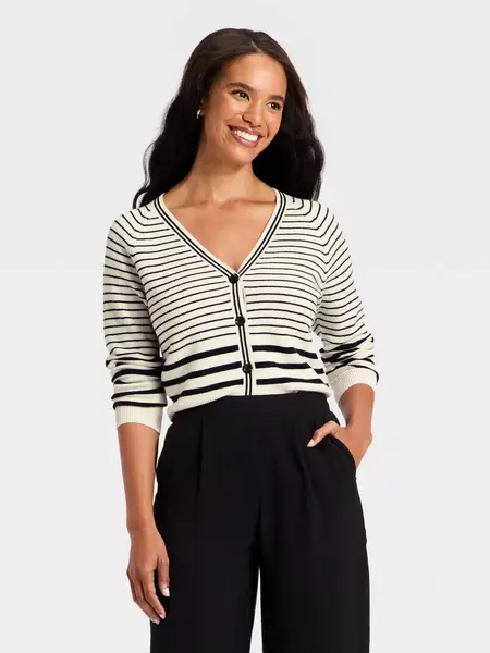 Women's Long Sleeve V-Neck Cardigan - A New Day