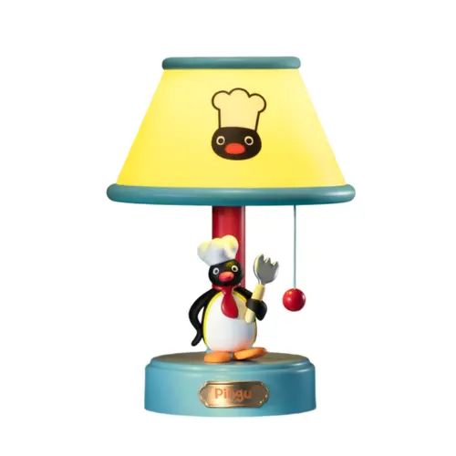 MARTUBE Pingu Merch Chef Desk Lamp - 3-Level Adjustable Brightness, Pull-Cord Switch, Wireless, Cute Penguin Night Light, Batteries-Powered, Birthday Gift for Kids, Friends, Cute Desk Decor, Home Decoration,back to school,back to school haul