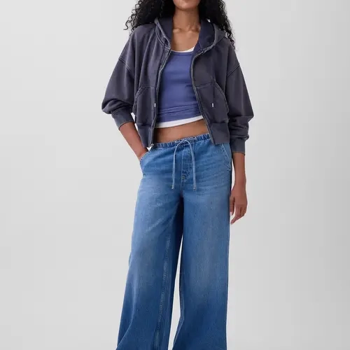 Gap Women's Mid Rise UltraSoft Easy Baggy Jeans