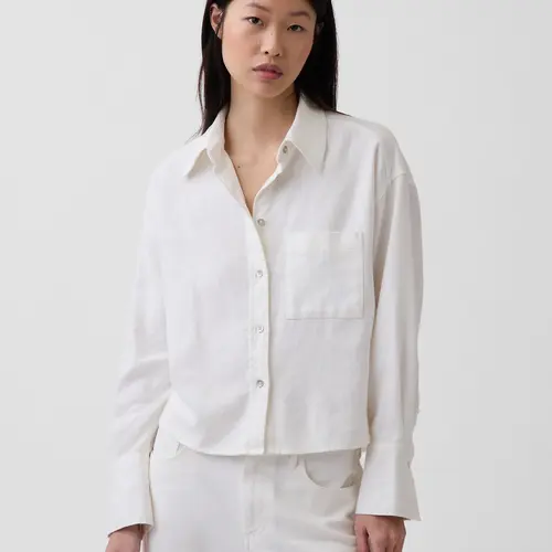 Gap Women's Linen-Cotton Oversized Shirt