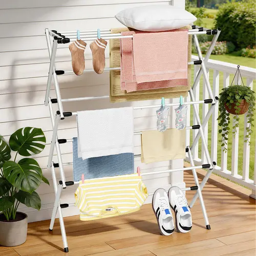 Portable Drying Rack Clothing, Foldable Laundry Accessories for Indoor-Outdoor Home Laundry Drying