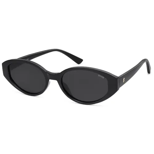SOJOS Retro Oval Polarized Sunglasses for Women Wide Chic Cat Eye Trendy Vintage Shades UV400 Protection