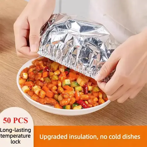 Reusable Elastic Aluminium Kitchenware Covers - Cookware Reusable Stretchable Lids for Bowls, Pans, Plates, Dishes, Heat-Preserving Wraps for Everyday Use, Enhances Dining Experience
