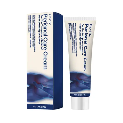 Dr.ville Anal Skin Comfort Cream - 20g-A, Natural Plant Extracts Moisturizer, Vegan Cruelty-Free Care for Sensitive Skin, Gentle Daily Evening Cooling Relief, Lightweight Non-Irritating Soother