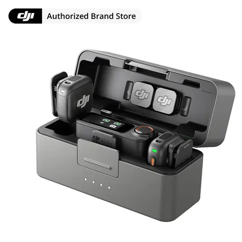 DJI Mic 3 Ultralight Wireless Microphone - Compatible with iPhone/Android Smartphones, Cameras, Audio & Filming Setups, Adaptive Gain Control, Dual Band Anti-Interference, 28hr Battery Life, Vlog Accessory for Hands-Free Recording,Mic  Transmitter