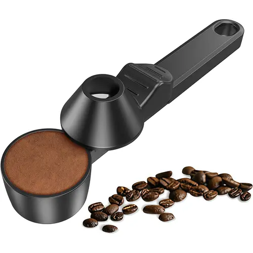 2pcs Coffee Scoop & Funnel for Reusable K Cup Refillable Coffee Pods, Coffee Measuring Spoon 2 Tablespoon Capacity, Scoop with Funnel for Ground Coffee, Protein Powder, Tea