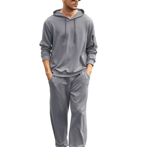 COOFANDY Thin Men's Tracksuit 2 Pack Hooded Athletic Sweatsuits Casual Running Jogging Sport Suit Sets(runs small)
