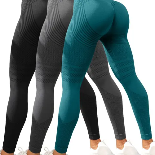 Women's Solid High Waist Stretchy Sports Tummy Control Leggings, Casual High Stretch Seamless Yoga Leggings, Ladies Sportswear for Indoor Outdoor Wear, Gym Clothes, High Waisted Leggings
