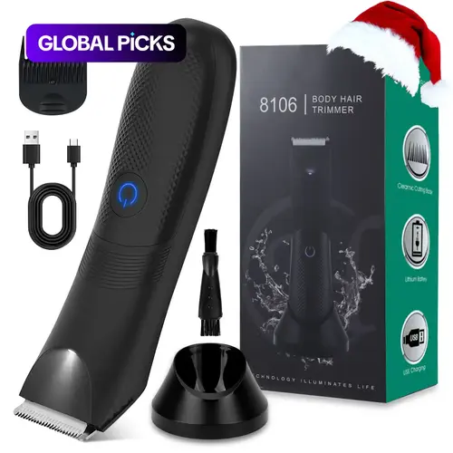 Body & Manscaping Trimmer for Men, Trimmer, Cordless Detail Trimmer, Cordless Body Hair Trimmer, Waterproof Beard Trimmer Electric Shaver, Men's Hair Removal Tool, Gift For Boyfriend, USB Rechargeable Trimmer #GLOBAL PICKS