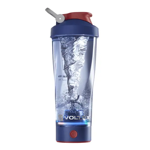 VOLTRX VortexBoost2 Electric Blender Shaker Bottle - 24 oz/700 ml Tritan BPA-Free Handheld Beverage Mixer, USB Rechargeable Automatic 30s Auto Mixing Clump-Free Quiet LED Colors Camping Essentials, Easy To Clean