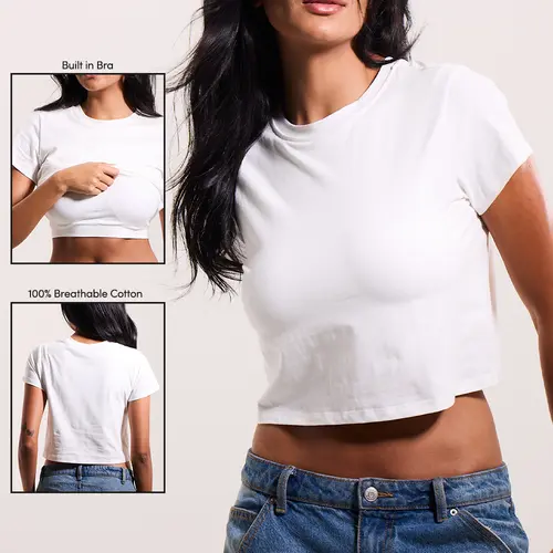 Cotton Tee Brami - Women's Basic T-shirt Top