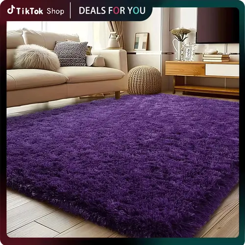 【Summer Sale Deals】【Moving Season】Rezutan Fluffy Rugs for Living Room, Large Fluffy Shag Rug for Bedroom Playroom, Non-Slip Indoor Floor Carpet, Soft Shaggy Rug for Home Decor Aesthetic Back to school Home Decorative Rugs rugs for living room