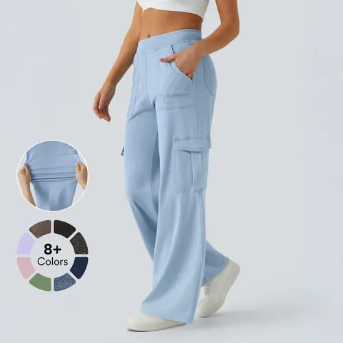 Halara Flex Mid Rise Pockets Straight Leg Casual Cargo Jeans #BackToSchool