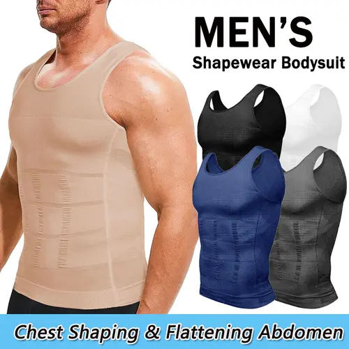 CATTIBOR 1/2/3/4 Pack Men Body Shaper Compression Vest,Men Abdomen Sleeveless Running Workout Fitness GYM Tank Tops Shirts Menswear GYM Shirts,Back to School Outfits,Boys Underwear,Men Underwear For All Seasons