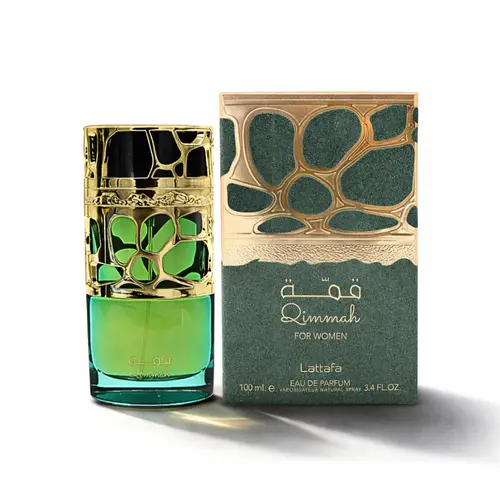 Lattafa Qimmah Eau de Parfum for Women - Long Lasting Spicy Coffee & Vanilla Scent, Alcohol-Containing Women's Fragrance, 3.4 fl oz Spray, Daily Wear Perfume for Adults