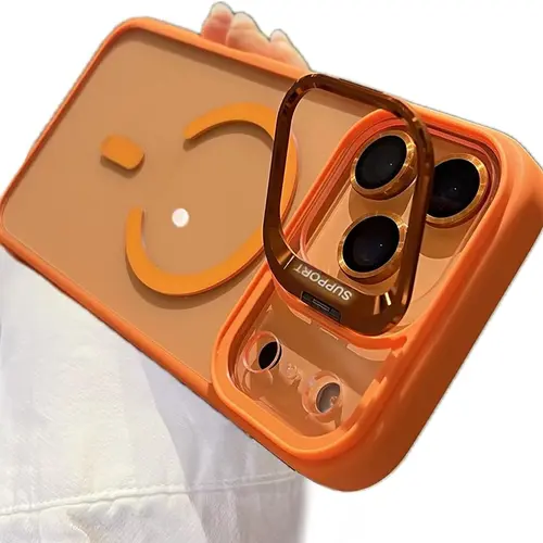Magnetic MagSafe Phone Case for iPhone 17 Pro Max/17 Air/17 Pro/17/16/15/14/13/12 Pro Max - Crystal Transparent Acrylic Back, Built-in Metal Ring Kickstand, Camera Lens Protector, Wireless Charging Compatible, Military-Grade Shockproof Cover
