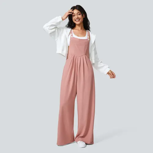 Halara Pockets Waffle Casual Overalls #BackToSchool