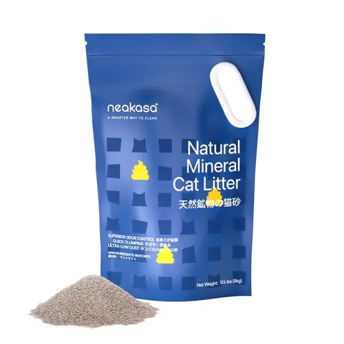 Neakasa Mineral Cat Litter 17.6lbs / 8kg - Natural Ingredients, Quick Clumping, Dust Free & Odor Control & Easy Scooping