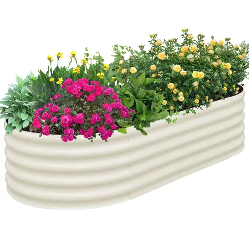 SnugNiture Raised Garden Bed 6x3x1.5 ft Module Metal Planter Box for Planting Plants Vegetables,Flowers