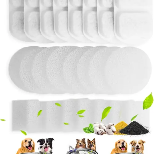 oneisall 8 Pack Replacement Filters for 7L Dog Fountain Dog Water Fountain,7L/230oz/1.8G Stainless Steel Dog Fountain for Dogs Inside，Triple Filtration System  #SummerVibes #petlovers