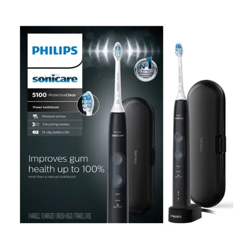 Philips Sonicare ProtectiveClean 5100 | Various Colors, Rechargeable Electric Toothbrush, Oral Cleansing