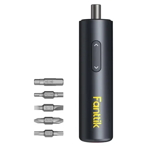 Fanttik NEX S1 Capsule Electric Screwdriver 3.7V Cordless with 320 RPM Motor, 5 Pcs Double-Ended Bits, Compact Design, LED Light, Multipurpose Tool Repair, Tool Kit, Usb Rechargeable Screwdriver,father'sdaygifts, Cordless Power Tool