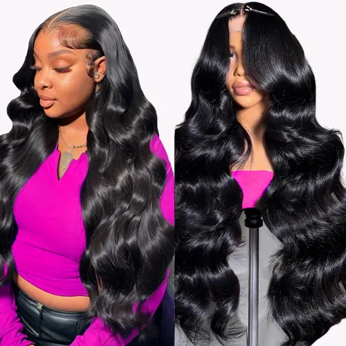 Cute Bein Body Wave 13x6 Lace Front Human Hair Wig 180% Pre plucked Lace Frontal Human Hair Wigs For Women With Baby Hair