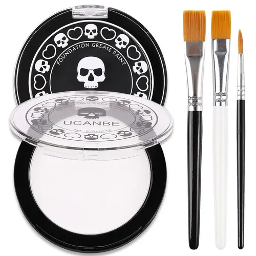 UCANBE Professional Smooth Oil-Based Face & Body Paint Kit - Non-Toxic, Orange, Ginger Yellow, Cream Shades with Blendable Full Coverage - Suitable for Children, Halloween, Avatar Makeup