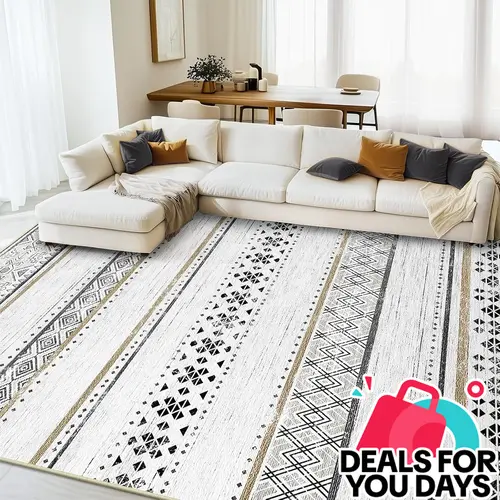 【Back to School】BESTSWEETIE Machine Washable Area Rugs for Living Room Bedroom Carpets Moroccan Farmhouse Modern Geometric Graphic Rug Soft Indoor Rugs Large Area Rug,summerwins