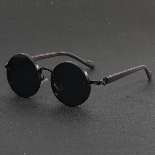 Unisex Vintage Round Frame Sunglasses, Casual Stylish Glasses Trends 2024 for Women for Everyday Use, Fashion Accessories for Outdoor Summer Vacation Beach Activities, Trendy Beach Eyewear