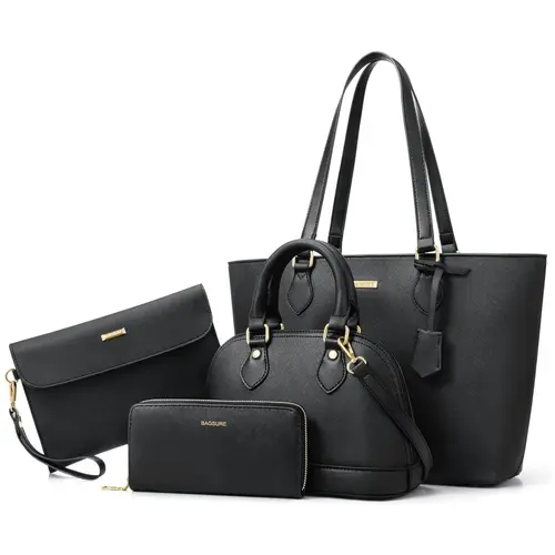 BAGSURE 4PCS Women’s Handbag Set – Tote, Shoulder Bag, Crossbody Bag & Wallet, Stylish PU Leather Purses for Ladies and Girls, Perfect Gift For Mother's Day #Summervibes outdoorfun, Mothers Day Gift Ideas, Gifts For Women